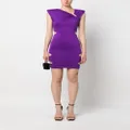 Philipp Plein gathered-detail cut-out dress - Purple
