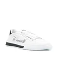 Roberto Cavalli logo-print leather sneakers - White