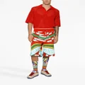 Dolce & Gabbana abstract-pattern drawstring shorts - Red