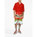 Dolce & Gabbana abstract-pattern drawstring shorts - Red