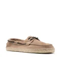 Manebi lace-up suede boat shoes - Brown