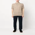 Kiton wave-pattern short-sleeve polo shirt - Neutrals