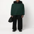 Marni faux-fur cotton sweatshirt - Green
