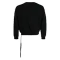 Ann Demeulemeester slogan-print cotton sweatshirt - Black
