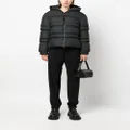 Moncler hooded zipped puffer jacket - Black