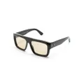 Gucci Eyewear Crystal-embellished square-frame sunglasses - Black
