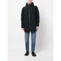 Herno zip-up padded hooded coat - Blue