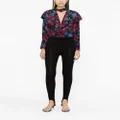 IRO Martina floral-print silk blouse - Black
