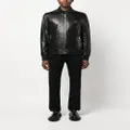 Philipp Plein Skull leather bomber jacket - Black