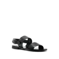 Roberto Cavalli logo-plaque leather sandals - Black