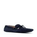 Roberto Cavalli bow-detail suede loafers - Blue