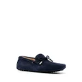 Roberto Cavalli bow-detail suede loafers - Blue