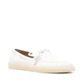 Roberto Cavalli tied leather loafers - White