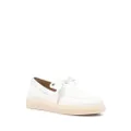 Roberto Cavalli tied leather loafers - White