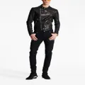 Balmain polished-finish zip-fastening jacket - Black