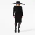 Nina Ricci long-sleeve draped wrap top - Black