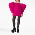 Nina Ricci gathered-sleeves taffeta dress - Pink