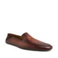 Magnanni Heston almond-toe leather slippers - Brown