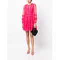 Needle & Thread long-sleeved shimmer mini dress - Pink