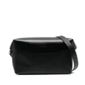 Jil Sander logo-embossed crossbody bag - Black