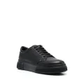 Giorgio Armani Herren pebbled leather sneakers - Black