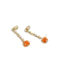Marni flower-motif drop earrings - Gold