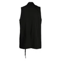 Ann Demeulemeester strap-detail sleeveless cotton blazer - Black