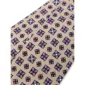 Kiton geometric-print silk tie - Neutrals