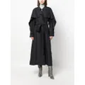 Victoria Beckham draped silk trench coat - Black