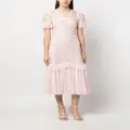 Needle & Thread Primrose floral-embroidered tulle dress - Pink