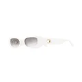 Linda Farrow eyelet-embellished oval-frame sunglasses - White