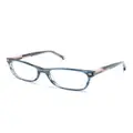 Carolina Herrera rectangle-frame clear-lenses glasses - Blue