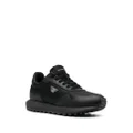 Emporio Armani logo-charm lace-up sneakers - Black