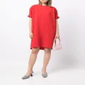 Paule Ka contrast-trim shift dress - Red