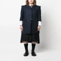 Thom Browne tailored single-breasted wool coat - Blue