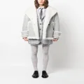 Thom Browne double-breasted shearling peacoat - Grey