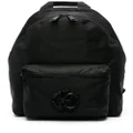 Roberto Cavalli logo-plaque cotton backpack - Black