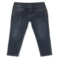 Roberto Cavalli Junior branded rear-pocket denim trousers - Blue