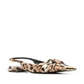 Roberto Cavalli Pettegole leopard-print slingback ballerinas - Neutrals