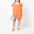 Paule Ka Envers crepe mini shift dress - Orange