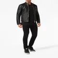Philipp Plein logo-patch leather jacket - Black