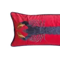 Les-Ottomans Lobster-embroidered linen cushion