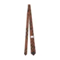 Burberry check silk tie - Brown