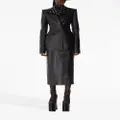 Nina Ricci peak-lapels leather blazer - Black