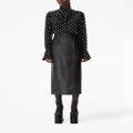 Nina Ricci leather midi pencil skirt - Black