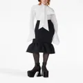 Nina Ricci peplum-hem high-waist skirt - Black
