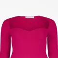 Nina Ricci sweetheart-neck long-sleeve dress - Pink