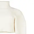 Nina Ricci high-neck ribbed-knit jumper - White