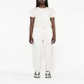 Moncler drawstring-waist cotton track pants - White