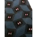 Giorgio Armani geometric-print silk tie - Blue